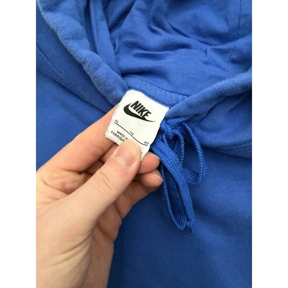 Nike Club Fleece Pullover Hoodie Mens‎ XL Light Blue White GREAT CONDITION